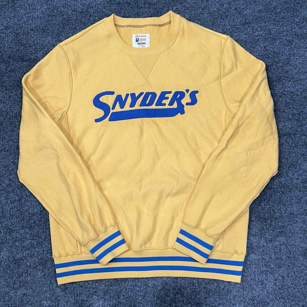 Todd Snyder X Champion Varsity Script Logo Crewneck Sweatshirt RARE Size Large